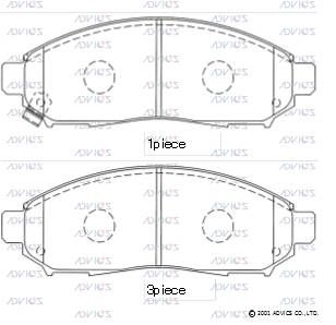 B1N077 Advics Brake Pads