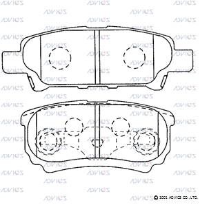 D2N049 Advics Brake Pads