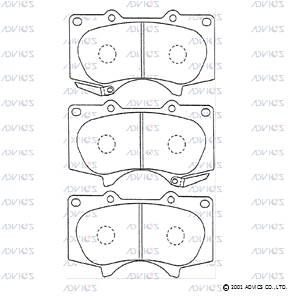 BPTO1017 Advics Brake Pads