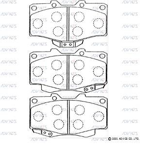 A1N021 Advics Brake Pads (Gold)