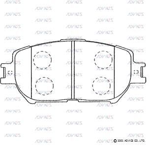 BPTO1023 Advics Brake Pads