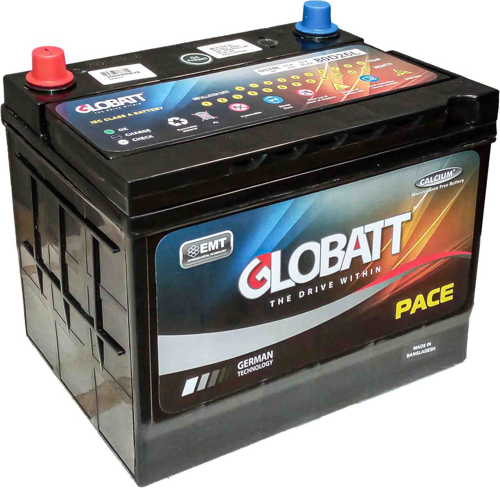 Globatt NS70R SMF 65Ah Battery