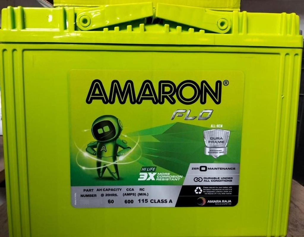 Battery Amaron N80L SMF 80AH/670