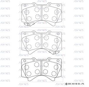 BPTO1024 Advics Brake Pads