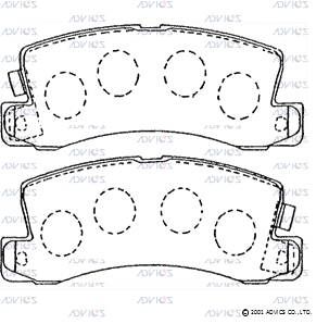 A2N081 Advics Brake Pads