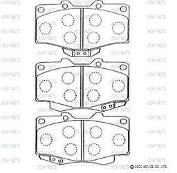 [A1N021G] A1N021 Advics Brake Pads (Gold)