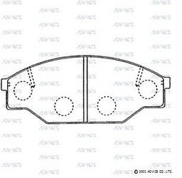 [A1N036] A1N036 Advics Brake Pads