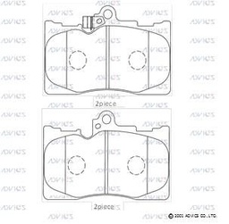 [BPADA1N166] A1N166 Advics Brake Pads