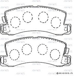 [BPADA2N081] A2N081 Advics Brake Pads