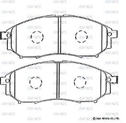 [B1N036] B1N036 Advics Brake Pads