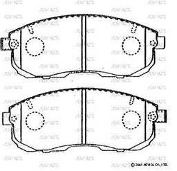 [B1N039] B1N039 Advics Brake Pads