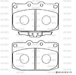 [E1N019] E1N019 Advics Brake Pads