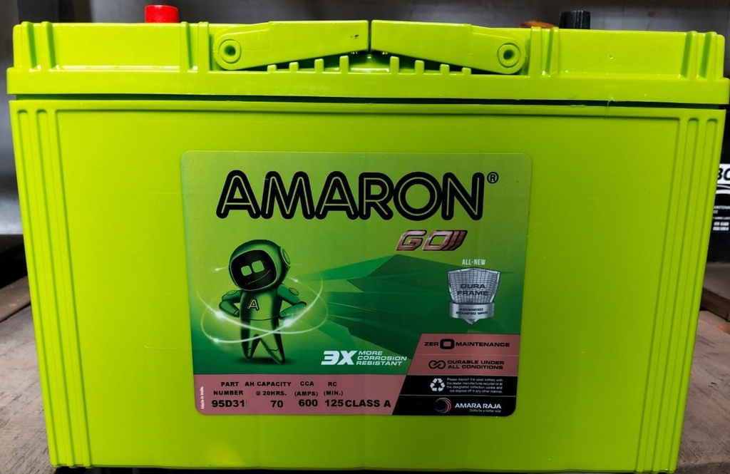 Battery Amaron N70R SMF 70AH/600