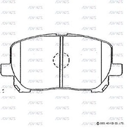[BPADA1N105] A1N105 Advics Brake Pads